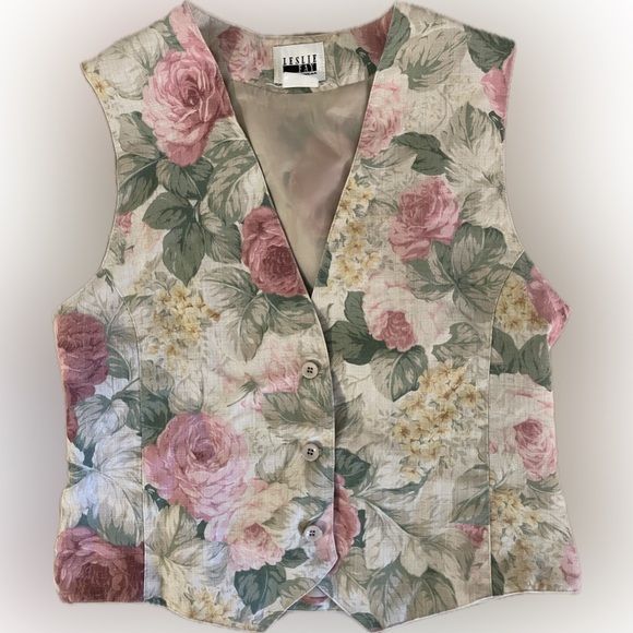 Floral Vintage Vest - Picture 1 of 10